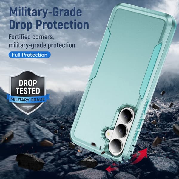 Mobilskal för Samsung Galaxy S26 PC + TPU Militärklassad - Grön