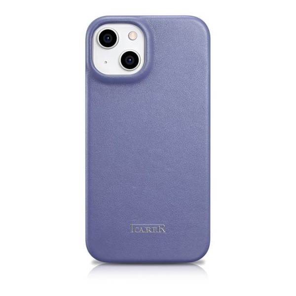 iCarer iPhone 14 -lompakkokotelo Magsafe CE -nahka - vaalean violetti