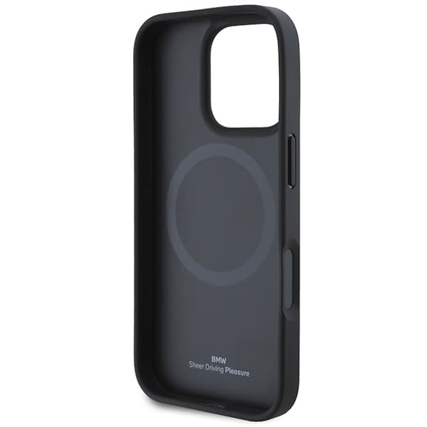 BMW telefontaske til iPhone 16 Pro Max MagSafe Textured Line - Sort Black