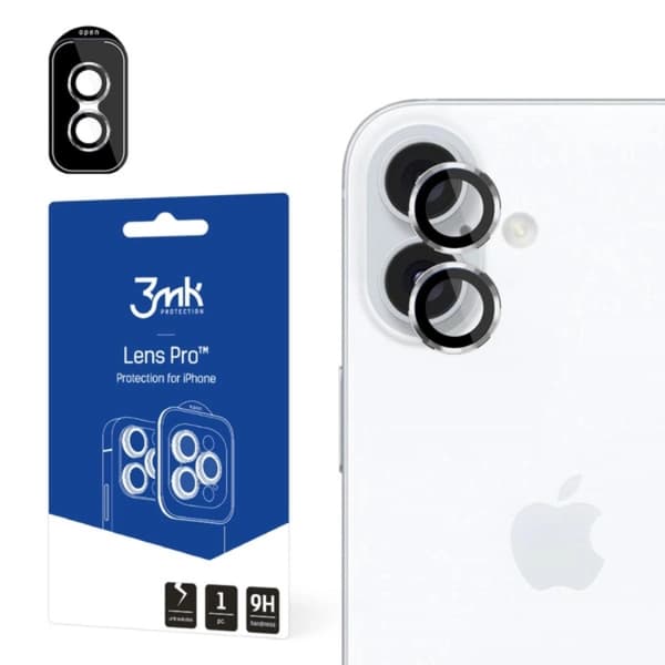 3mk iPhone 16/16 Plus Pro HybridGlass  Kameralinskydd - Silver Silver
