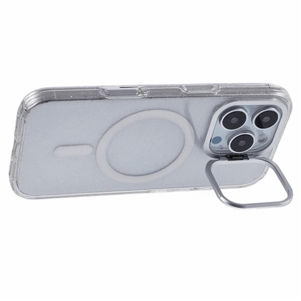 KIGC Mobilskal till iPhone 16 Pro MagSafe Epoxy Kickstand - Vit Vit