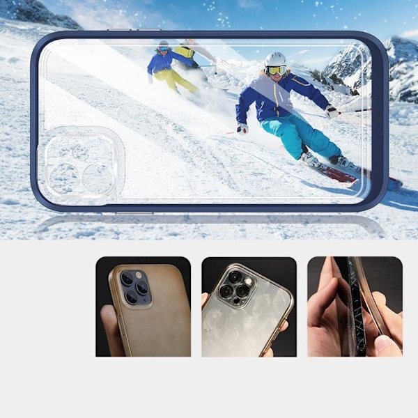 iPhone 12 Skal Clear 3in1 - Blå Blå