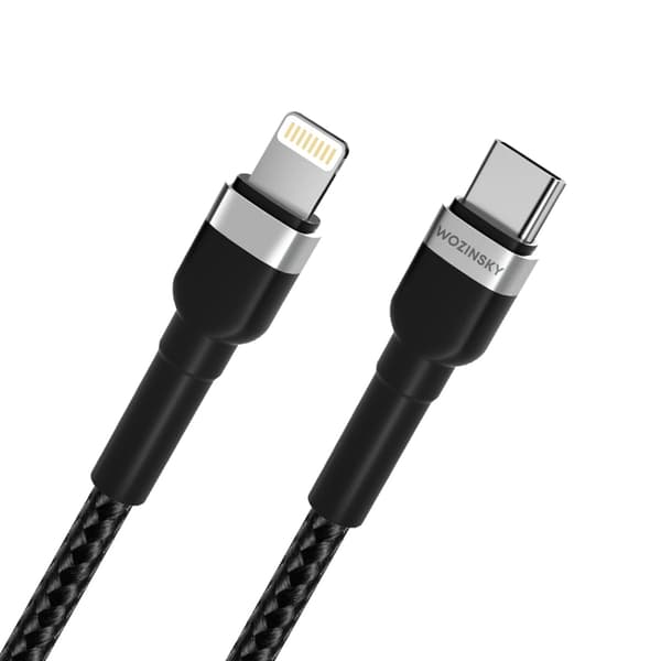 Wozinsky USB-C till Lightning kabel PD 30W 2m - Svart Svart