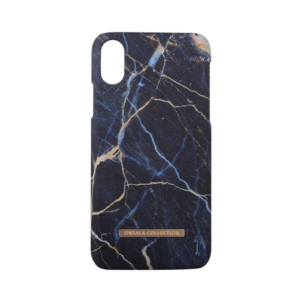 Onsala Collection mobilskal till iPhone XS / X - Black Galaxy Marble Svart