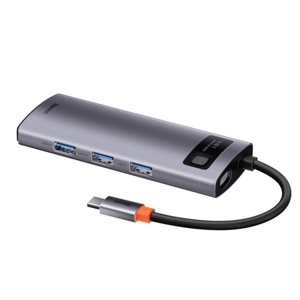 Baseus 5-i-1 Multifunktionell HUB USB-C 100 W - Grå