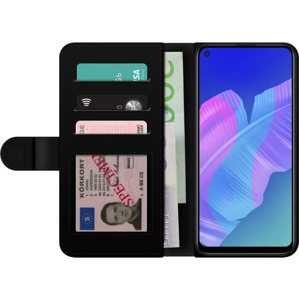 Plånboksfodral till Huawei P40 lite E med Mint Marble