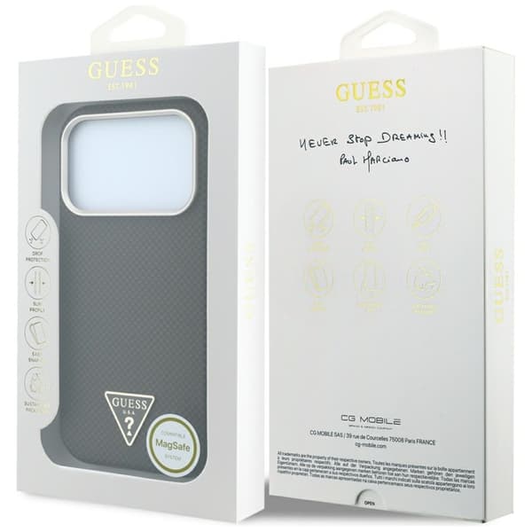 Guess Mobilskal För iPhone 18 Pro/17 Pro Magsafe Kevlar Triangle Logo