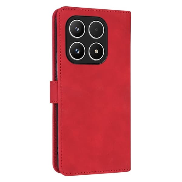 AZNS Xiaomi 17 Plånboksfodral Konstläder - Röd