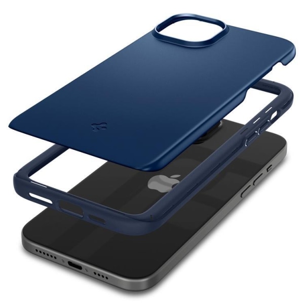 Spigen iPhone 15 Plus -puhelimen suojakuori Thin Fit - sininen