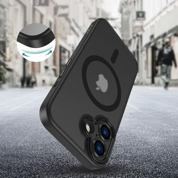 Tech-Protect Telefontaske til iPhone 16 Magsafe Magcam - Matt Sort Svart