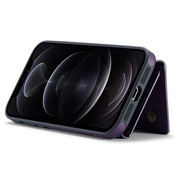 DG.MING M5 Series Mobilskal till iPhone 12 Pro Max Wallet Lila