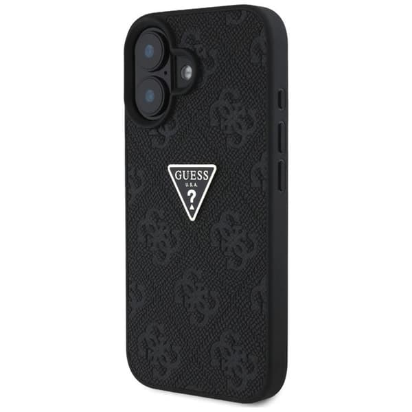 Guess Mobilskal till iPhone 16 Hot Stamp 4G Triangle Logo - Svart Black