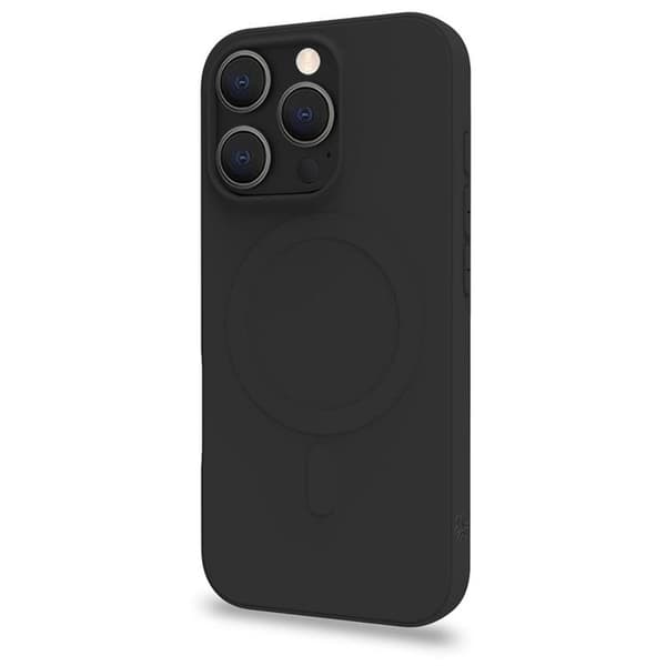 Celly Mobilskal till iPhone 16 Pro MagSafe Soft Rubber - Svart Black