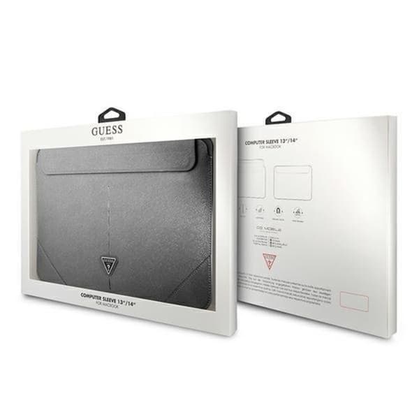 Guess Computer Sleeve 13/14'' Saffiano Triangle Logo - Silver Silver