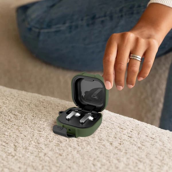 Tech-Protect Skal För Galaxy Buds 4/4 Pro Slim Hook - Olivgrön Grön
