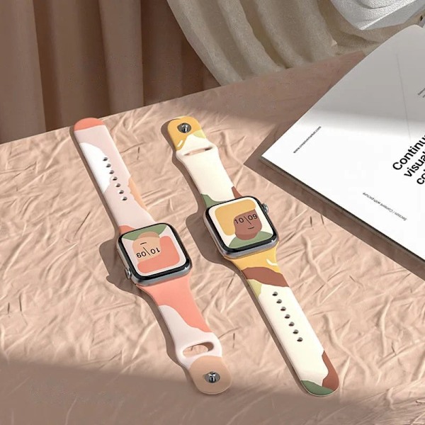 Silicon Camo Apple Watch Band 6/5/4/3/2 (44/42 mm) - Moro Beige Beige