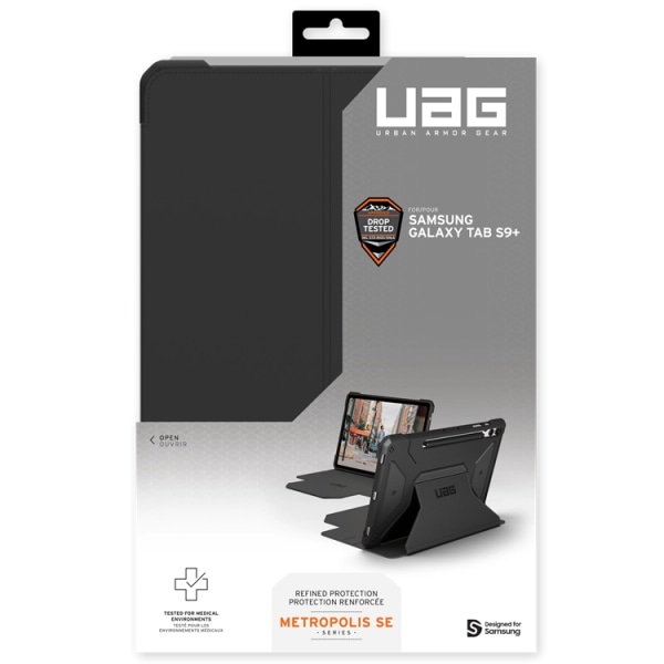 UAG Galaxy Tab S9 Ultra Cover Metropolis SE - musta