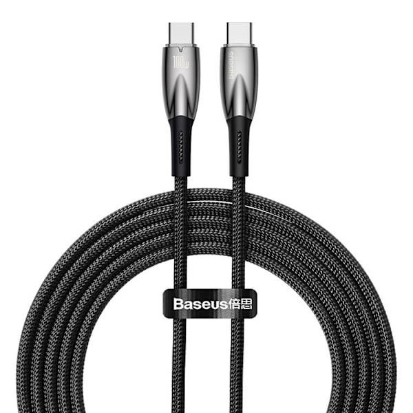 Baseus USB-C till USB-C kabel 100W 2m - Svart Svart