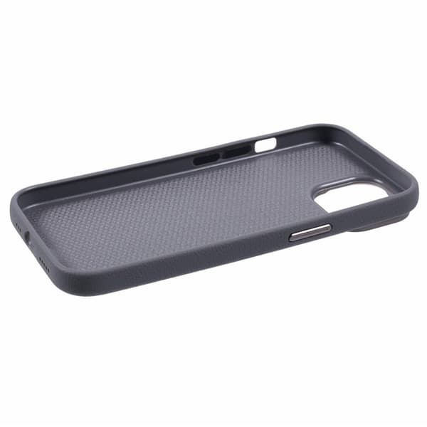 X-LEVEL Mobilskal till iPhone 15 Läder + PC Anti-Scratch Metallram - Grå