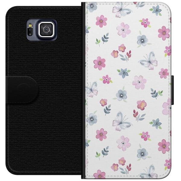 Pung Taske til Samsung Galaxy Alpha med blomster og sommerfugle