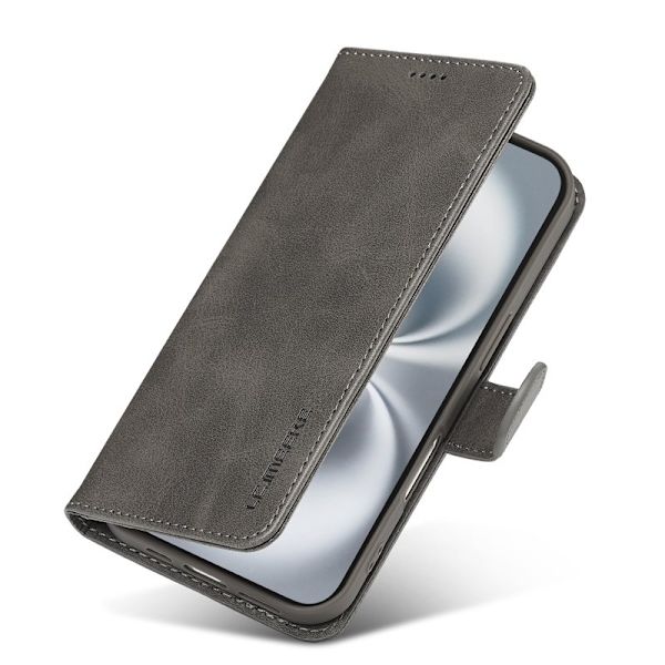 LC.IMEEKE iPhone 17 Plånboksfodral Konstläder Ställ - Grå