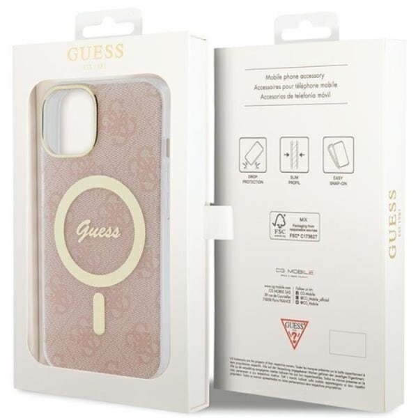 Guess iPhone 15/14/13 Mobilskal Magsafe IML 4G - Rosa