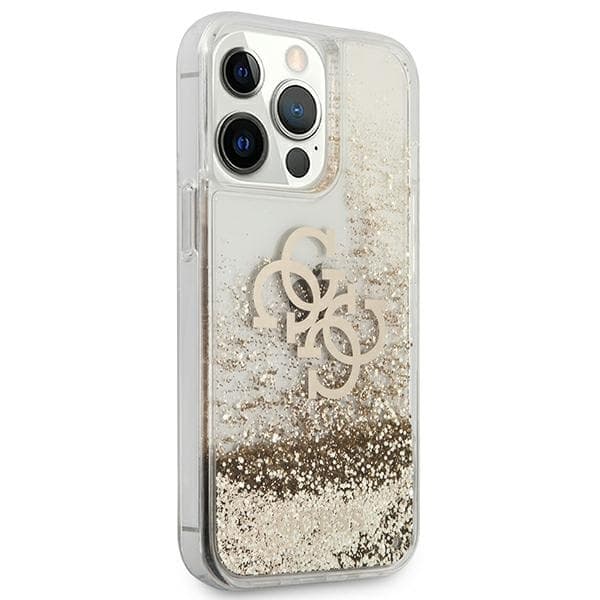Guess Mobilskal till iPhone 13 Pro Max MagSafe 4G Glitter - Guld