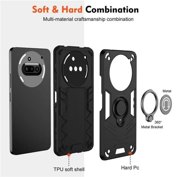 Mobilskal till Nothing Phone (3a) Camshield Kickstand - Svart