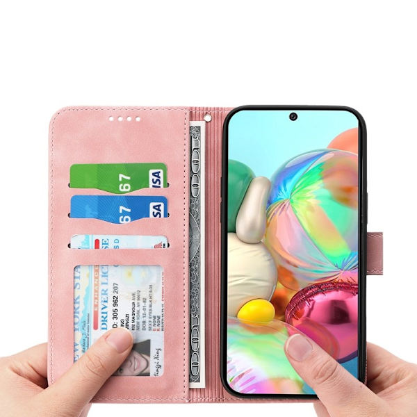 DIERFENG DF-03 Plånboksfodral för Google Pixel 9a Konstläder - Rosa