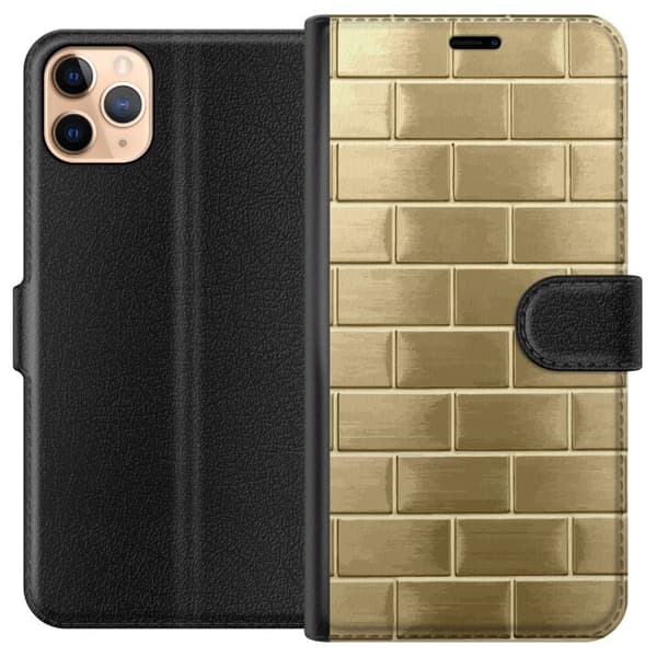 Plånboksfodral till Apple iPhone 11 Pro Max med Gyllene Murstenar