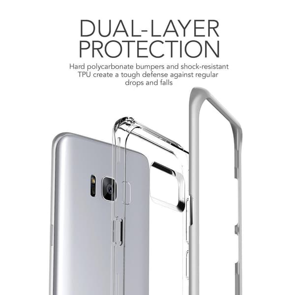 Verus Crystal Bumper -kotelo Samsung Galaxy S8 Plus - Hopea Silver