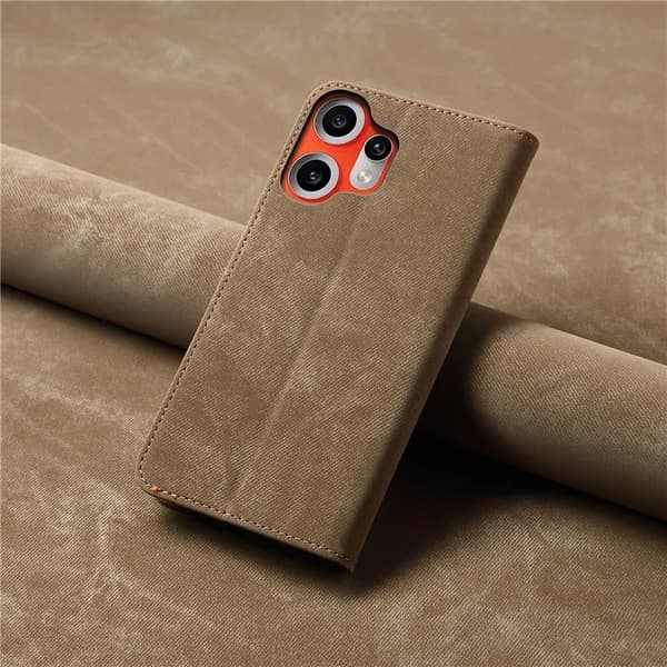 Nothing CMF Phone 2 Pro Konstläder Plånboksfodral Jeans Cloth Texture - Khaki Brun