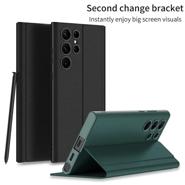 GKK Galaxy S23 Ultra Mobilfodral Magnetic PU-Läder - Röd
