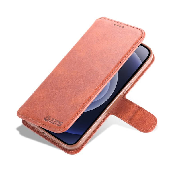 AZNS iPhone 13 Plånboksfodral Konstläder - Brun