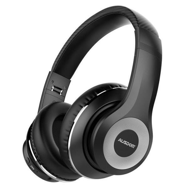 Ausdom Over-Ear Bluetooth 5.0 Trådlös Hörlurar - Svart Svart