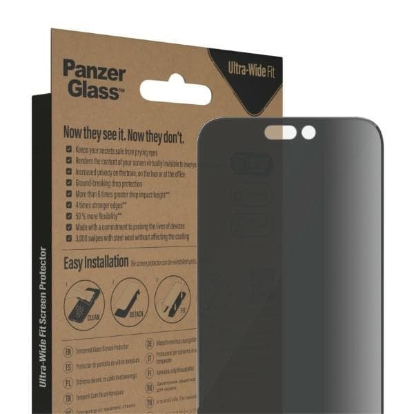 PanzerGlass iPhone 14 Pro Max Härdat Glas Skärmskydd Privacy