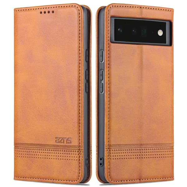 AZNS Google Pixel 6 Plånboksfodral - Praktisk Flip Design - Konstläder - Brun