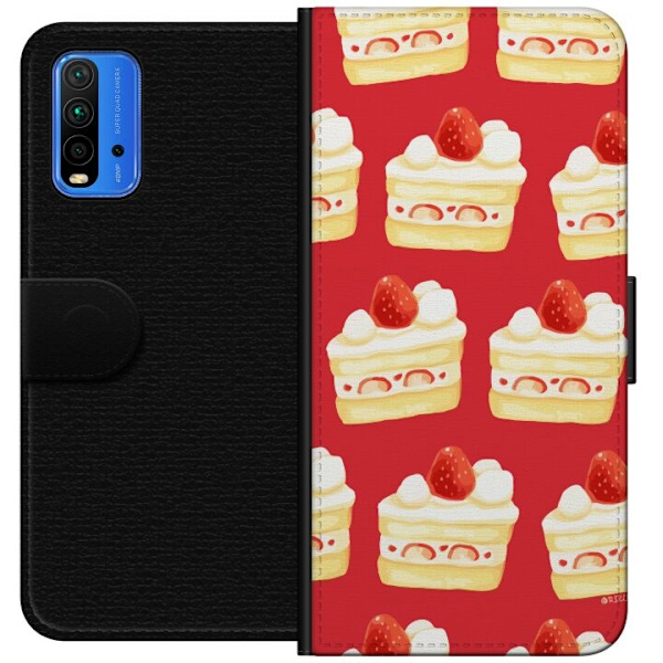 Plånboksfodral till Xiaomi Redmi Note 9 4G med Tårta