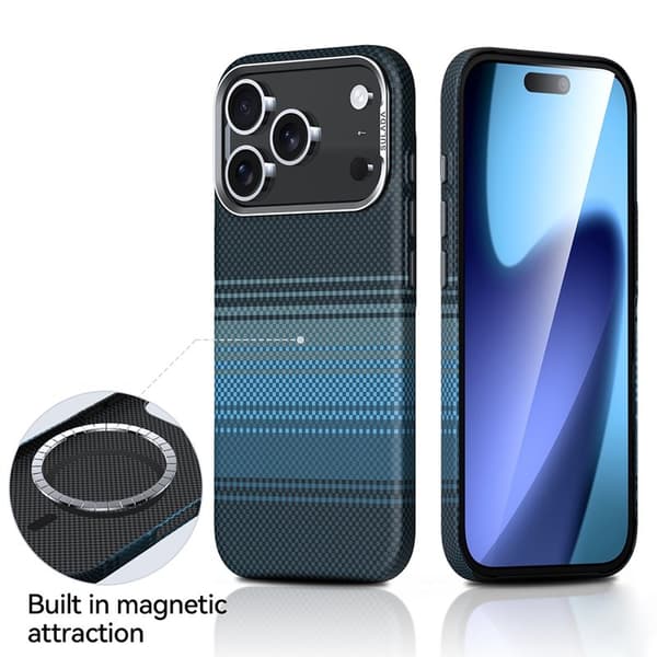 SULADA Mobilskal till iPhone 17 Pro Max Hård PC Anti-Scratch Sunrise Blue