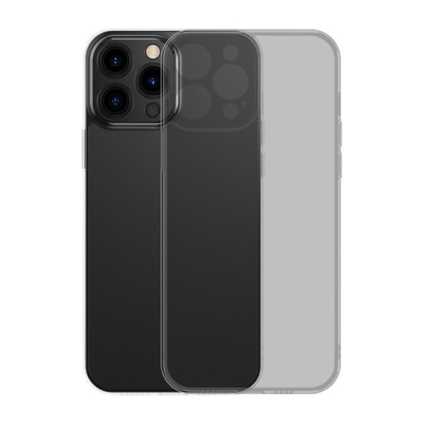 Baseus iPhone 13 Pro Case Frosted Glas With Gel Frame - Sort