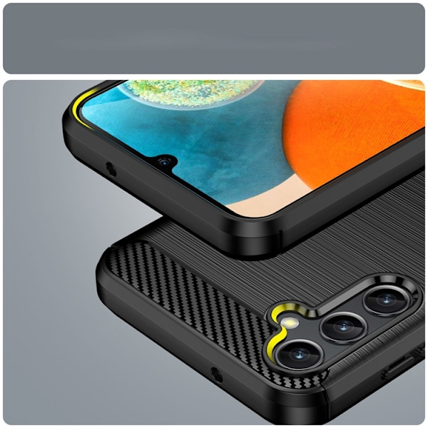 Galaxy A14 5G Skal Carbon Silicone Flexible - Svart Svart