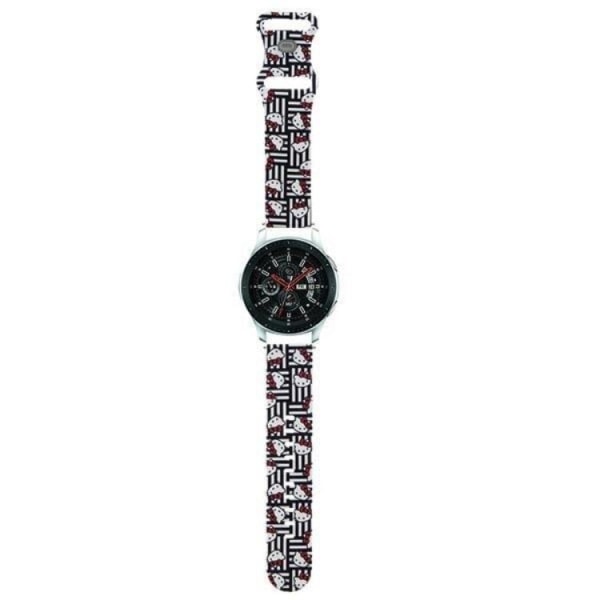 Hello Kitty Galaxy Watch (20mm) Armband Heads & Stripes - Svart