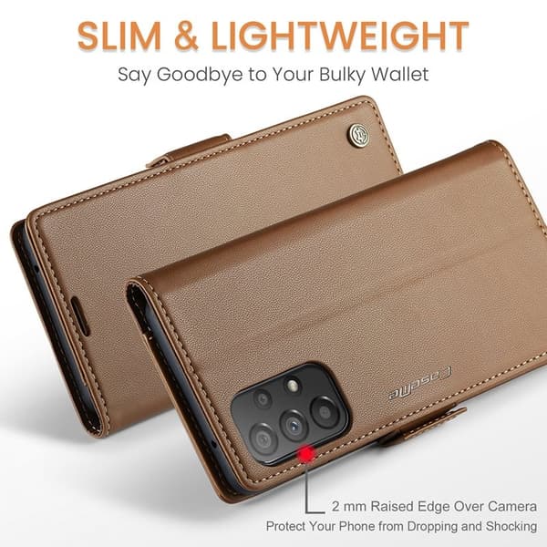 CASEME Plånboksfodral Konstläder för Samsung Galaxy A53 5G - Brun