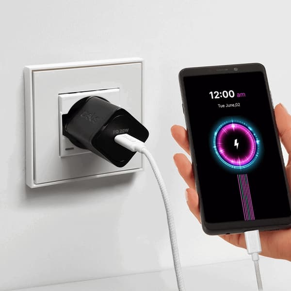 SBS USB-C til USB-C Kabel 1.5m 60W Flettet - Hvid