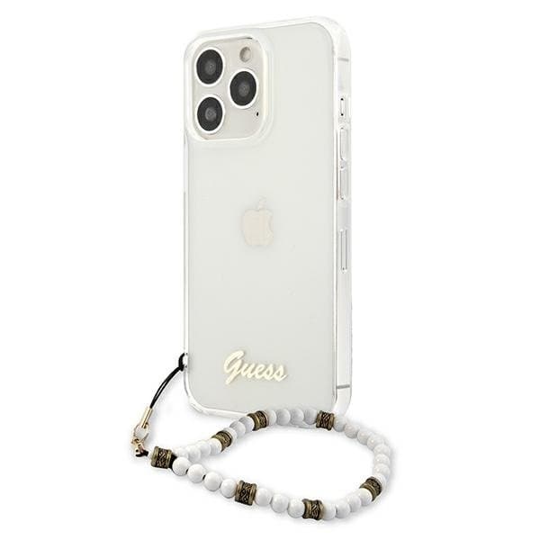 Guess White Pearl Skal iPhone 13 Pro / 13 - Transparent Transparent