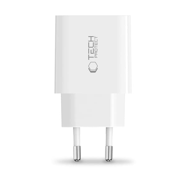 Tech-Protect Snabbladdare NC20W 1-Port PD20W - Vit Vit