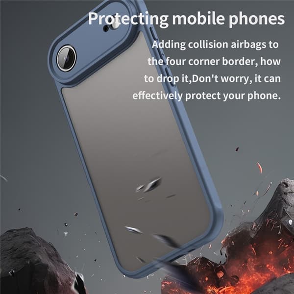 Mobilskal till iPhone Air Frostade krockkuddar Drop Proof - Blå Blå