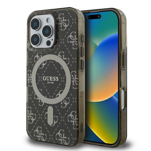 Guess Telefontaske til iPhone 16 Pro MagSafe IML 4G - Brun Brun