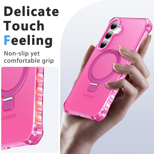 Mobilskal för Samsung Galaxy S26 Plus Magnetiskt Kickstand - Rosa