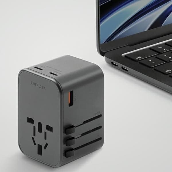 Energea Rejseoplader 65W 2xUSB-C 1xUSB-A PD-PPS-QC 3.0 Grå